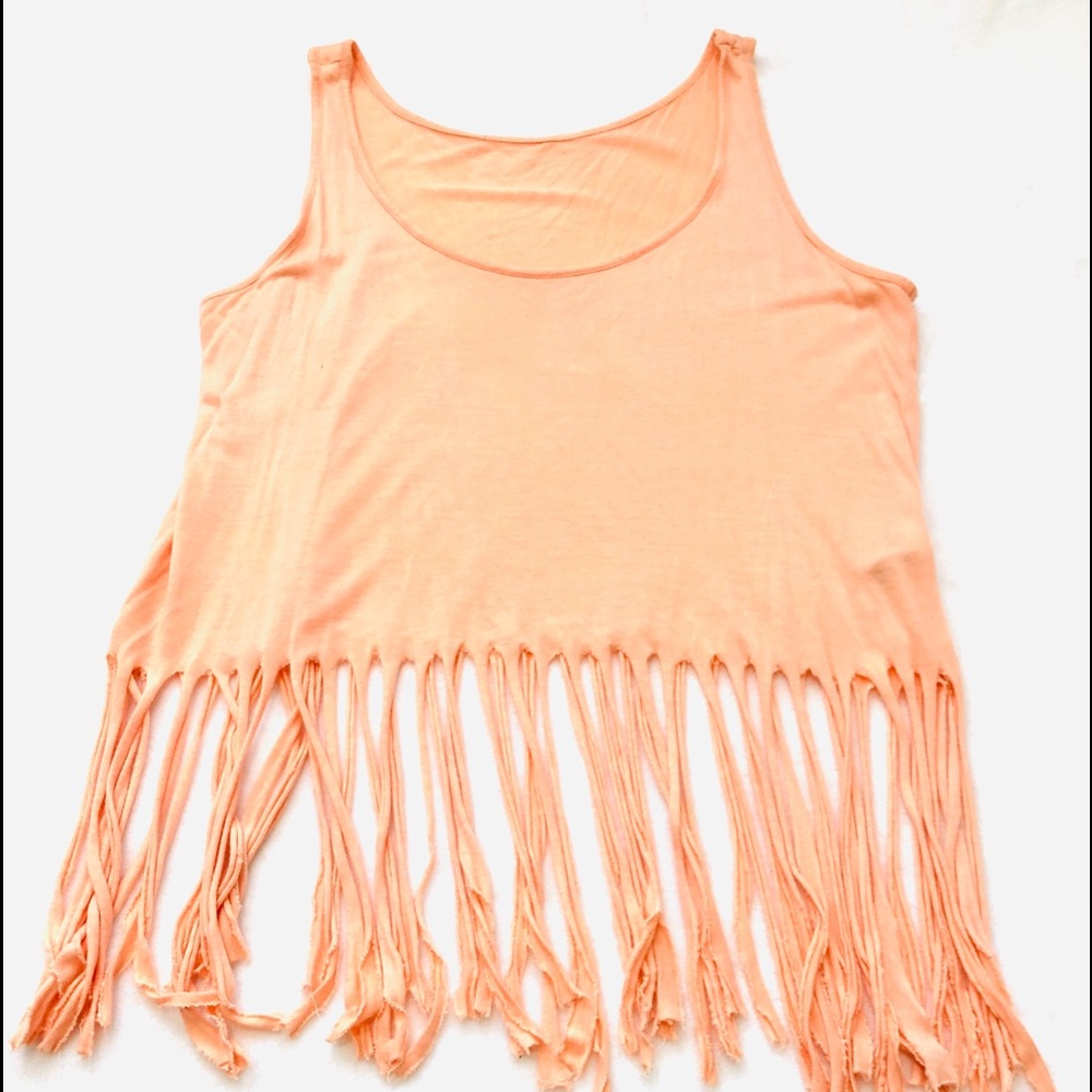 Forever 21 Pink hippy tassel sleevless shirt.